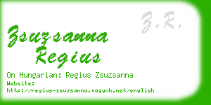 zsuzsanna regius business card